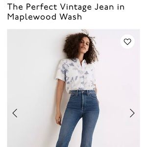 Madewell Perfect Vintage Jean in Maplewood Wash